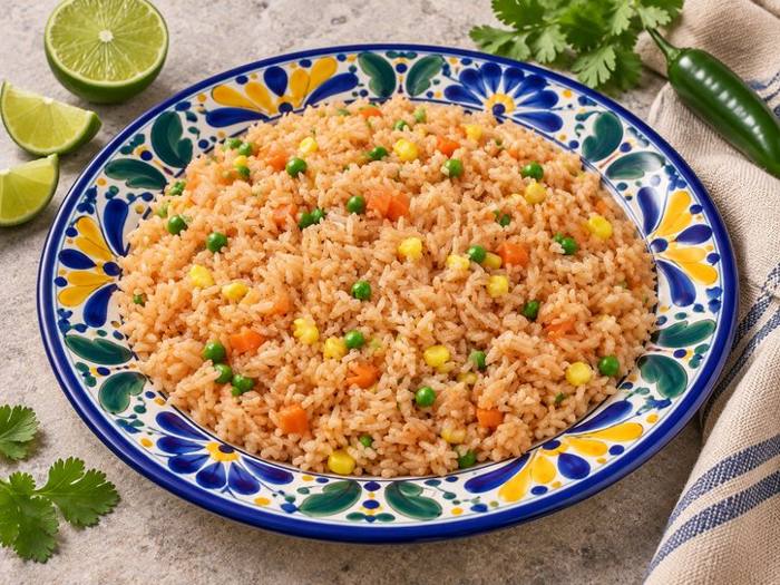 Plate of Mexican tomato rice
